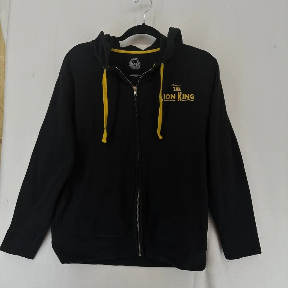 LION KING THE BROADWAY MUSICAL ROAR ZIP HOODIE SIZE‎ M BLACK